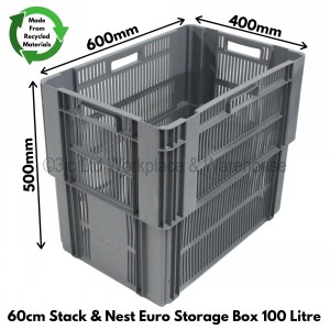 Standard Euro Box 60cm Vented Sides 99 Litre